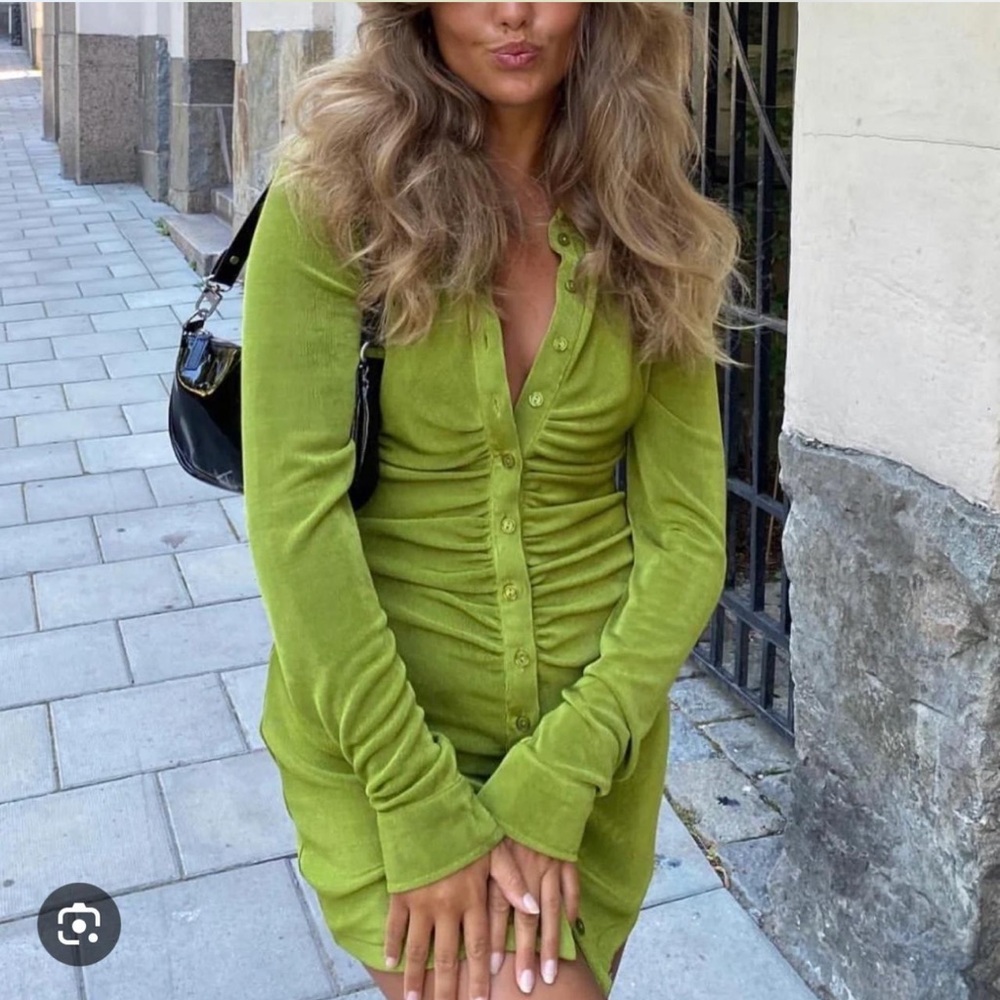 With Jean Green dress